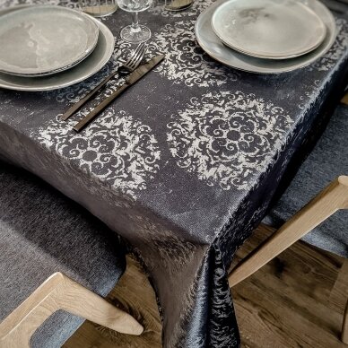AKSOMINĖ kalėdinė staltiesė ir takelis LUSTRE (grey)