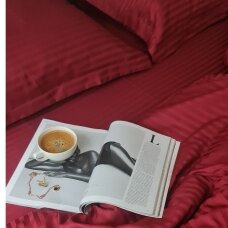 Satiinist voodipesukomplekt WINE RED