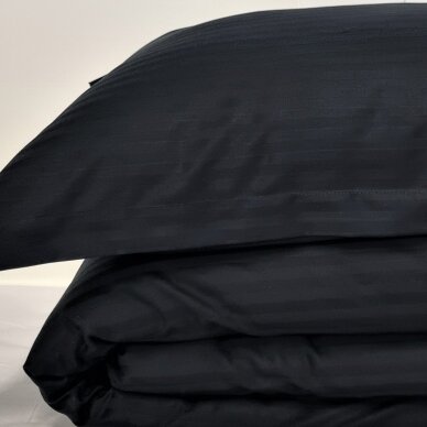 Satin pillow covers BLACK STRIPES