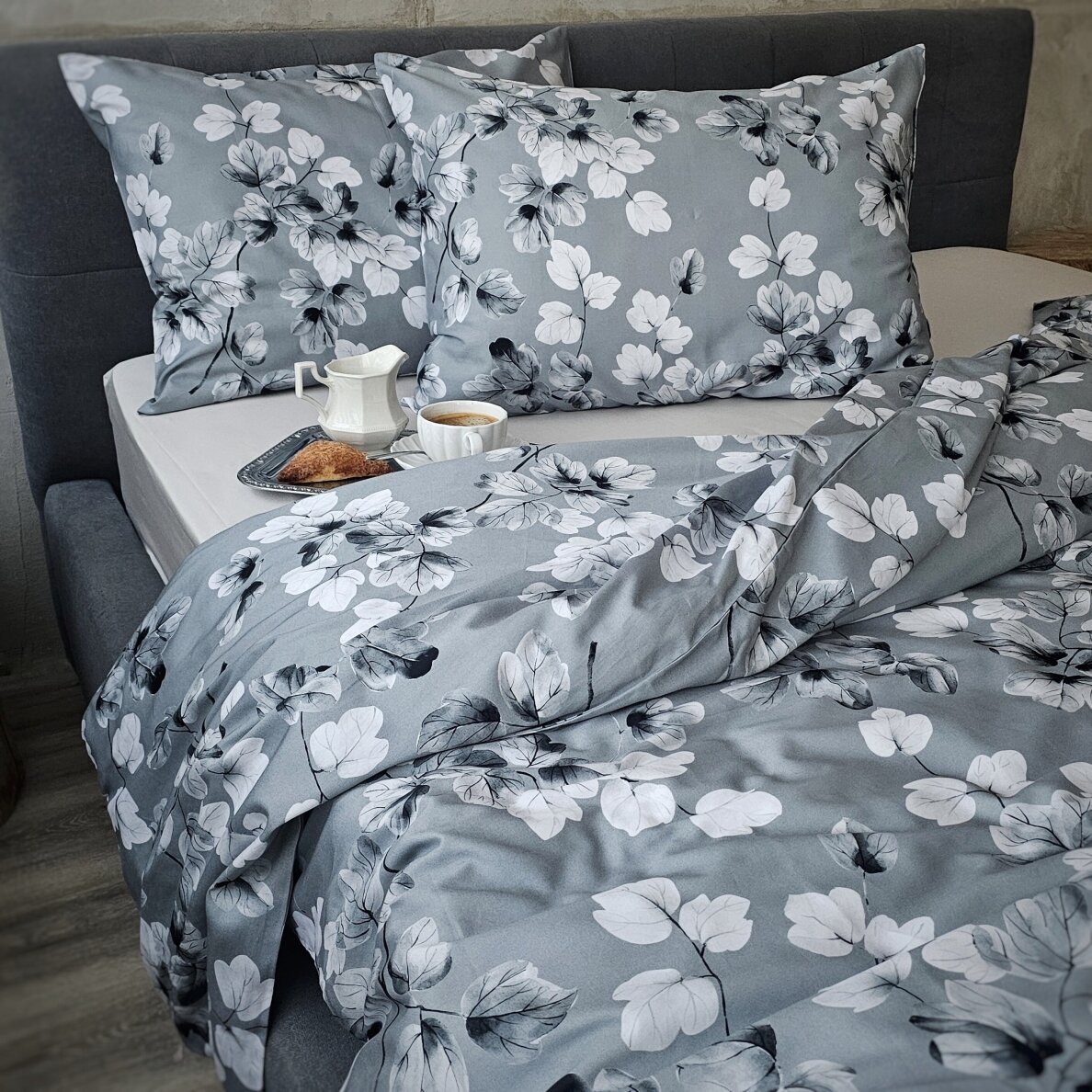 MAKO satino patalynės komplektas DREAM GREY
