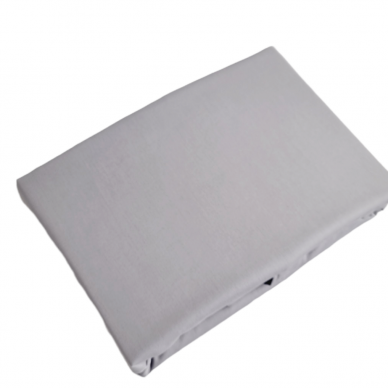 MAKO Satin fitted sheet SILVER