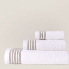 Хлопковые полотенца COOPER white /beige