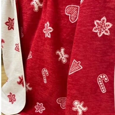 Portuguese cotton blanket GINGER (red)