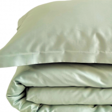 PREMIUM satin pillow covers ASH GREEN 300TC