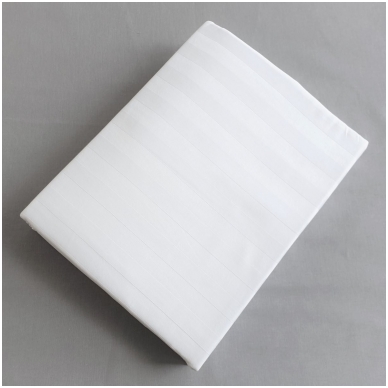 White flat satin bed sheet BALTA 2 cm