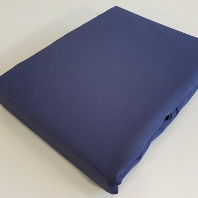 Satin fitted sheet DARK BLUE 2