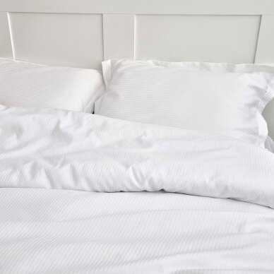 Satin bedding set WHITE STRIPED 4mm