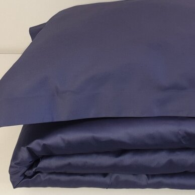Satiinist voodipesukomplekt DARK BLUE 1
