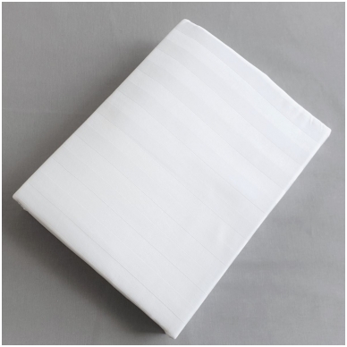 White flat satin bed sheet BALTA 2 cm 1