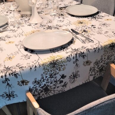 Žakardinė staltiesė arba takelis FIORI grey 3