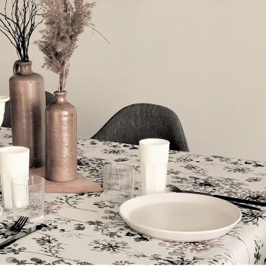 Žakardinė staltiesė arba stalo takelis FIORI pink 1