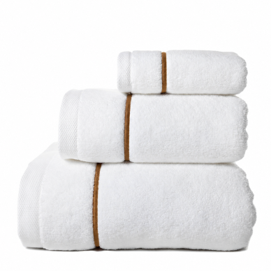 ZERO TWIST 3-teiliges Handtuchset POSIDON white/coqnac ZERO TWIST 3-teiliges Handtuchset POSIDON white/coqnac